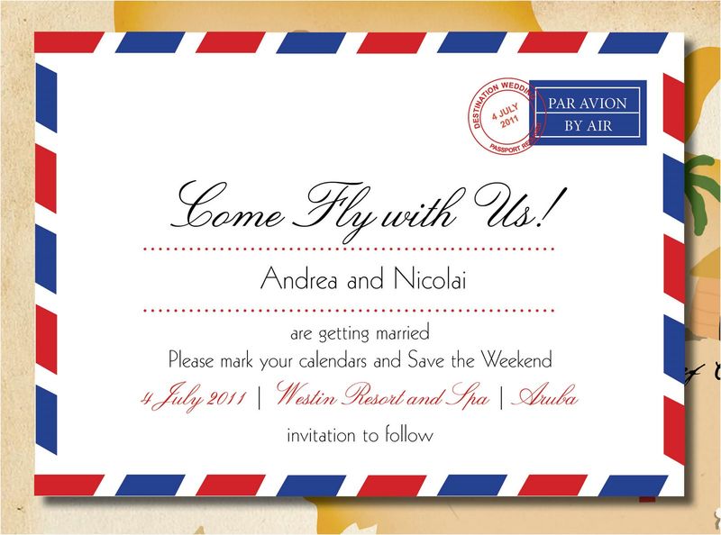 Air mail save the date